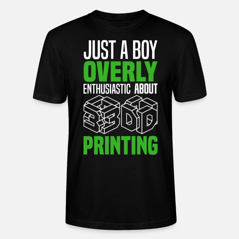 Impression 3D - T-shirt bio CRAFTER Stanley Stella Unisexe - noir