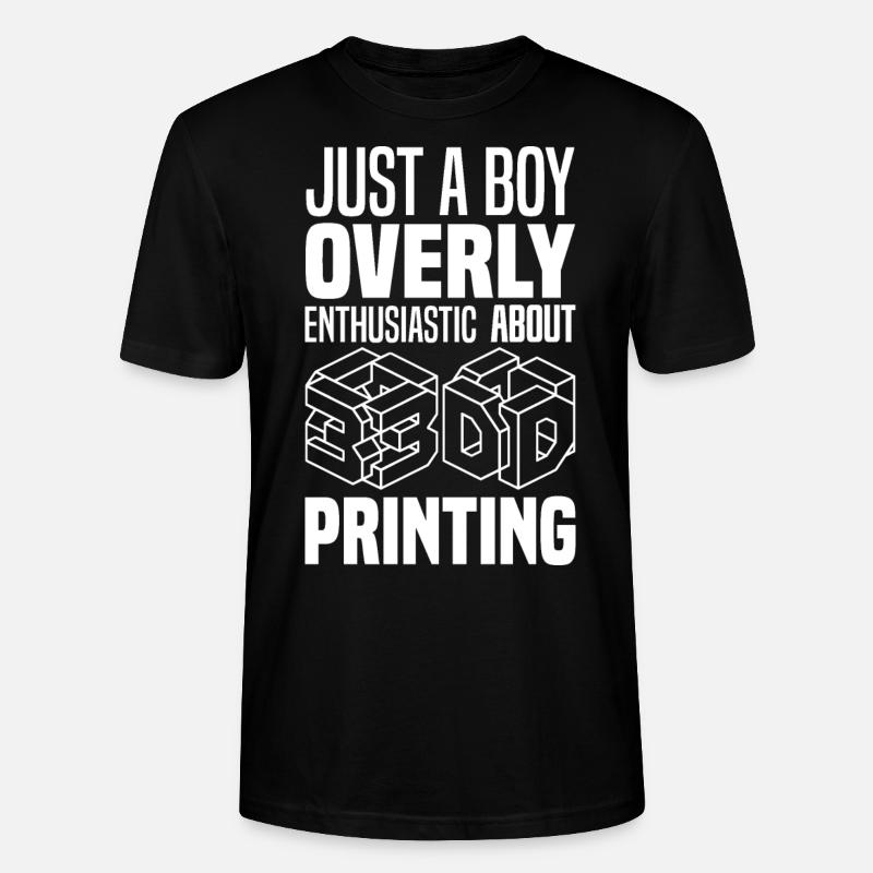 Impression 3D - T-shirt bio CRAFTER Stanley Stella Unisexe - noir
