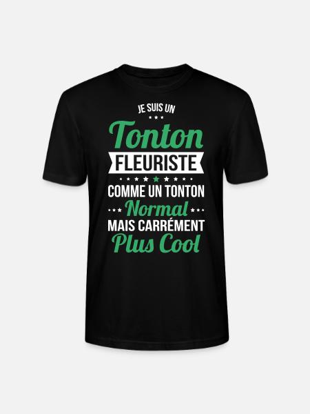 Tonton fleuriste comme un tonton normal plus cool - T-shirt bio CRAFTER Stanley Stella Unisexe - noir