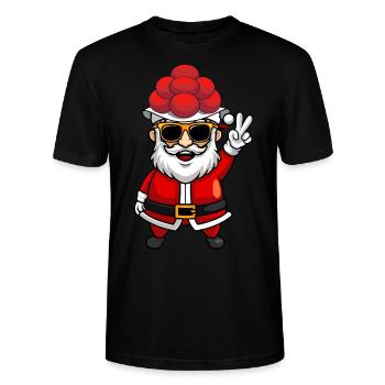 Schwarzwaldmädel Bollenhut Schwarzwald - Stanley/Stella Unisex Bio-T-Shirt CRAFTER - Schwarz - Vorne - Alina (178cm) & Michal (187cm)