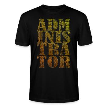 Administrator Admin IT EDV Computer - Stanley/Stella Unisex Bio-T-Shirt CRAFTER - Schwarz - Vorne - Alina (178cm) & Michal (187cm)