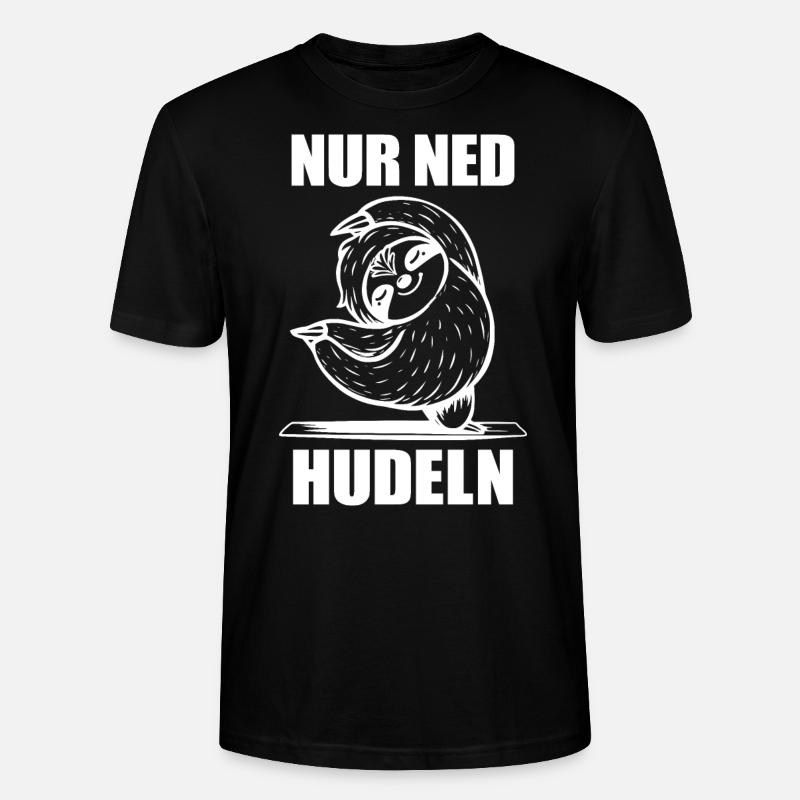 Faultier Nur ned Hudeln - Stanley/Stella Unisex Bio-T-Shirt CRAFTER - Schwarz