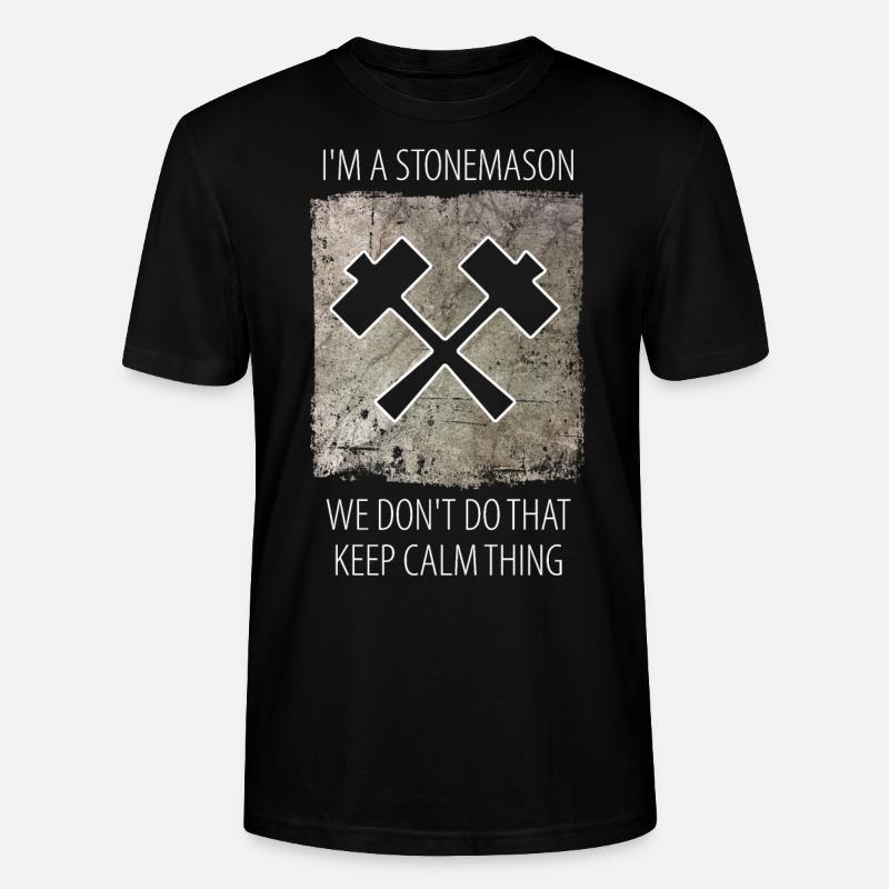 Steinmetz Steinbildhauer Spruch - Stanley/Stella Unisex Bio-T-Shirt CRAFTER - Schwarz
