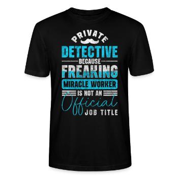 Schnüffler Ermittler Verbrechen Sherlock - Stanley/Stella Unisex Bio-T-Shirt CRAFTER - Schwarz - Vorne - Alina (178cm) & Michal (187cm)