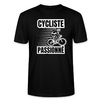 cycliste passionné - T-shirt bio CRAFTER Stanley Stella Unisexe - noir - Devant - Alina (178cm) & Michal (187cm)