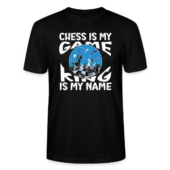 Chess is my game King is my name - Stanley/Stella Unisex Bio-T-Shirt CRAFTER - Schwarz - Vorne - Alina (178cm) & Michal (187cm)
