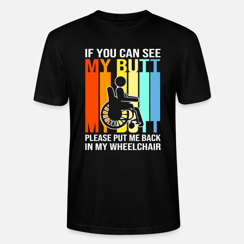 Rollstuhl - Stanley/Stella Unisex Bio-T-Shirt CRAFTER - Schwarz