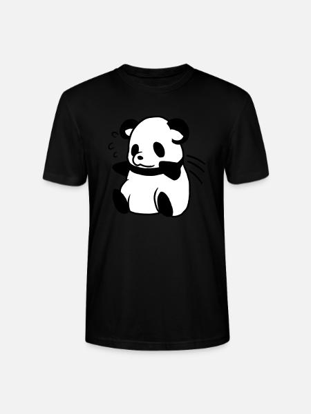 Get up! Panda - Stanley/Stella Unisex Bio-T-Shirt CRAFTER - Schwarz