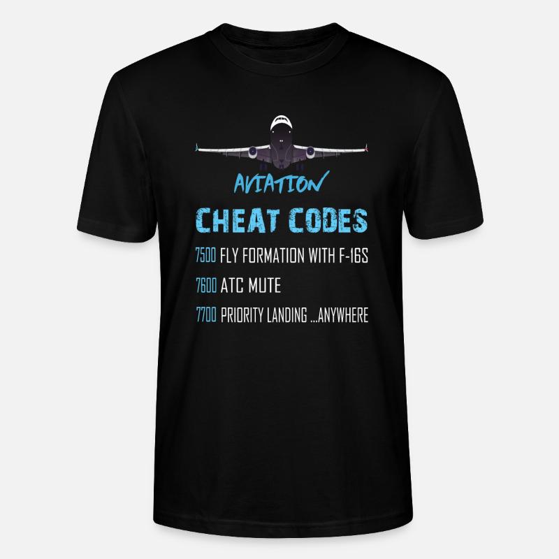 Aviation Cheat Codes - Stanley/Stella Unisex Bio-T-Shirt CRAFTER - Schwarz