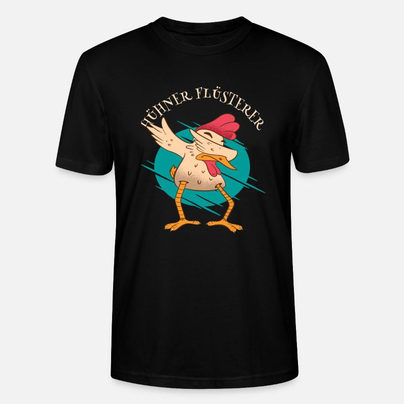 Dabbing Hühner Fluesterer - Stanley/Stella Unisex Bio-T-Shirt CRAFTER - Schwarz