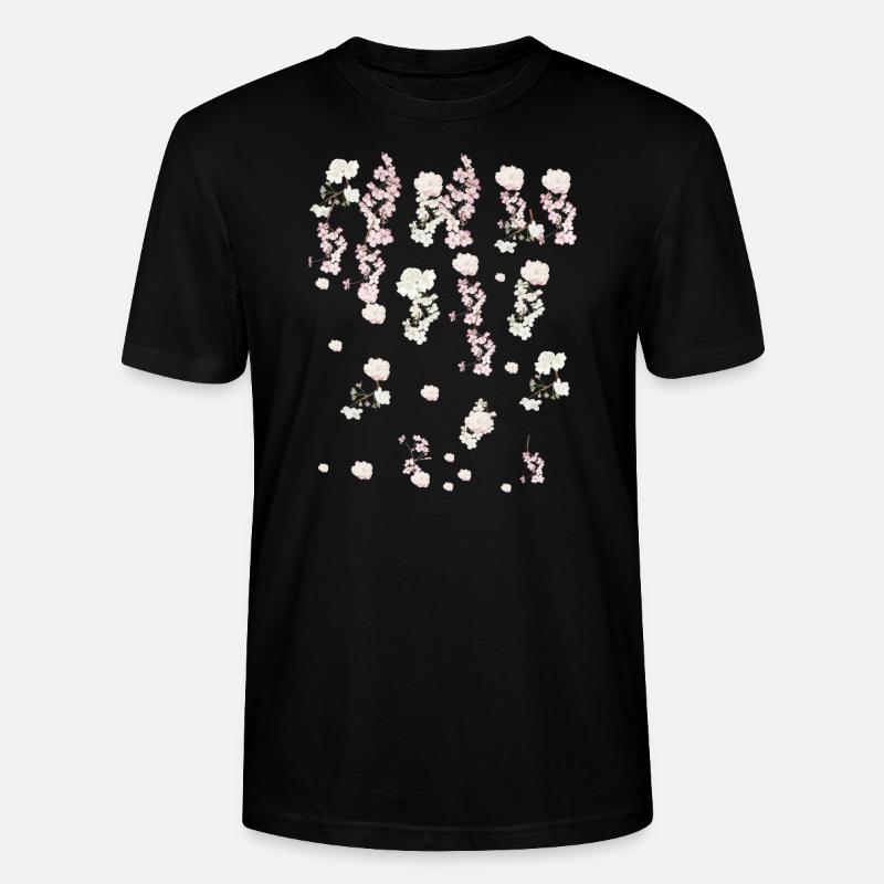 Printemps,vrilles,fleurs,fleurs,fleurs de cerisier - T-shirt bio CRAFTER Stanley Stella Unisexe - noir