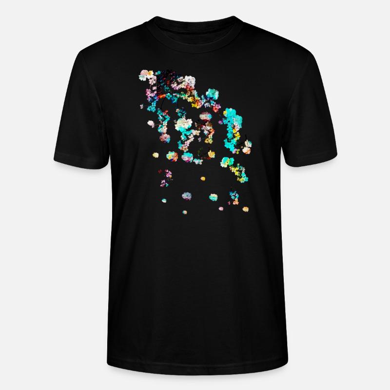 blumen,abstrakt,floral,malerei, blume,ranke - Stanley/Stella Unisex Bio-T-Shirt CRAFTER - Schwarz