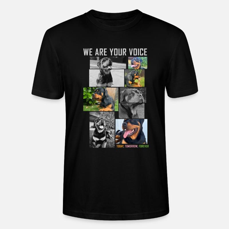 Collage de voix de chien - T-shirt bio CRAFTER Stanley Stella Unisexe - noir
