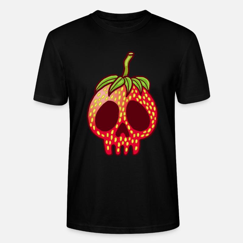 Erdbeerschädel - Stanley/Stella Unisex Bio-T-Shirt CRAFTER - Schwarz