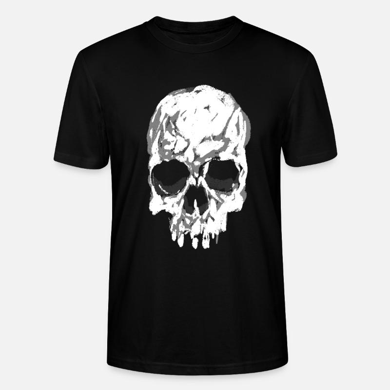 Schädel - Stanley/Stella Unisex Bio-T-Shirt CRAFTER - Schwarz
