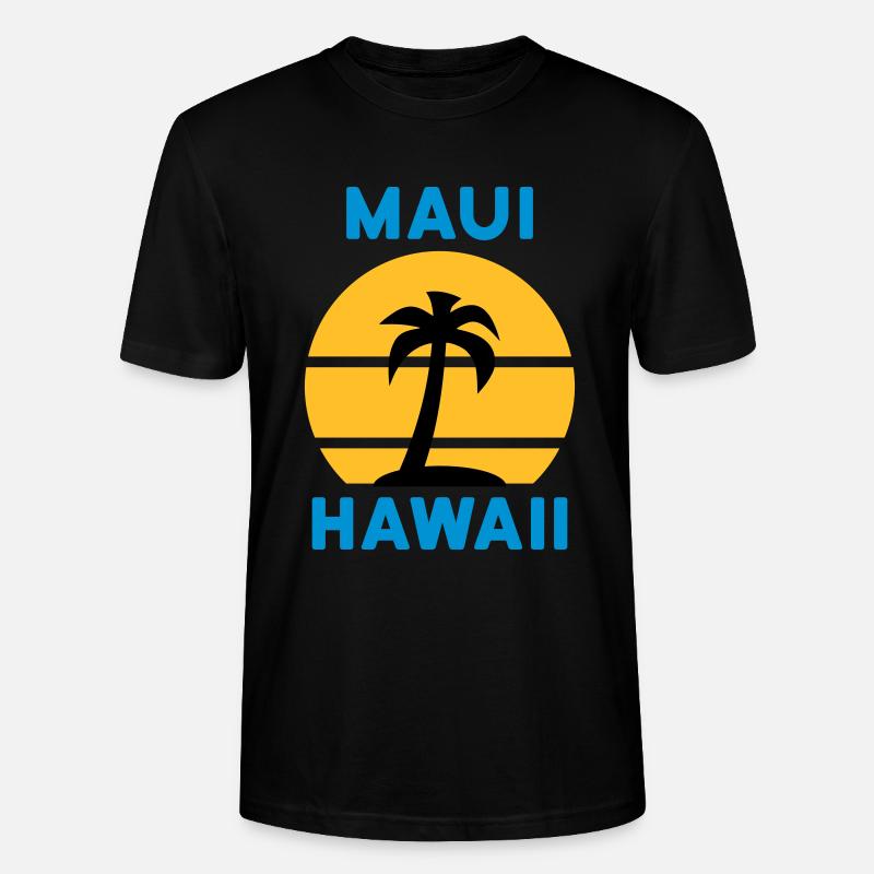 Maui, Hawaï (Soleil, Palmier, Île) - T-shirt bio CRAFTER Stanley Stella Unisexe - noir