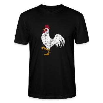 Hahn - Stanley/Stella Unisex Bio-T-Shirt CRAFTER - Schwarz - Vorne - Alina (178cm) & Michal (187cm)