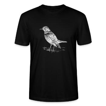 observation des oiseaux - T-shirt bio CRAFTER Stanley Stella Unisexe - noir - Devant - Alina (178cm) & Michal (187cm)