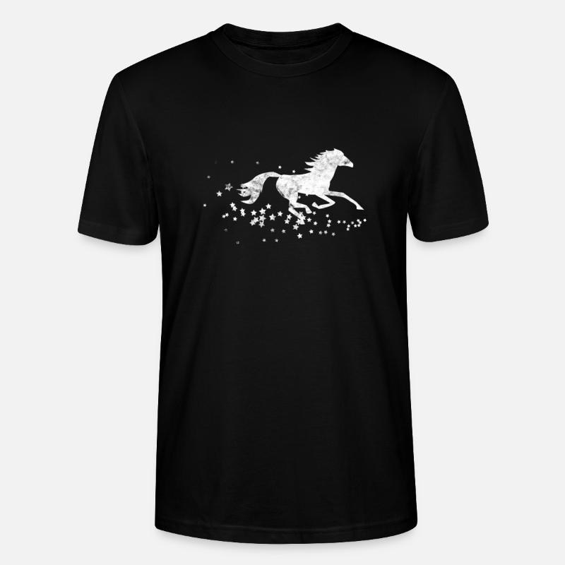 Pferd - Stanley/Stella Unisex Bio-T-Shirt CRAFTER - Schwarz