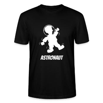 Astronaute cadeau drôle de voyage dans l'espace - T-shirt bio CRAFTER Stanley Stella Unisexe - noir - Devant - Alina (178cm) & Michal (187cm)