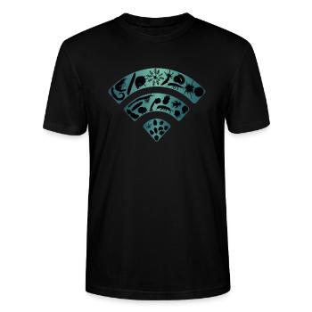 EvoDevo Signals - Stanley/Stella Unisex Bio-T-Shirt CRAFTER - Schwarz - Vorne - Alina (178cm) & Michal (187cm)