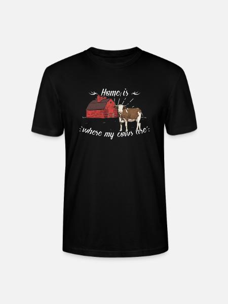 cows - Stanley/Stella CRAFTER Unisex Organic T-Shirt - black