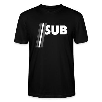 SUB Hankycode Fétiche - T-shirt bio CRAFTER Stanley Stella Unisexe - noir - Devant - Alina (178cm) & Michal (187cm)