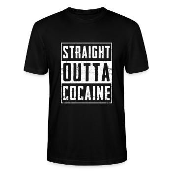 Cocaine drug - Stanley/Stella CRAFTER Unisex Organic T-Shirt - black - Front - Alina (178cm) & Michal (187cm)