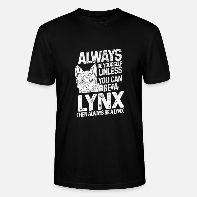 Luchs Tier - Stanley/Stella Unisex Bio-T-Shirt CRAFTER - Schwarz