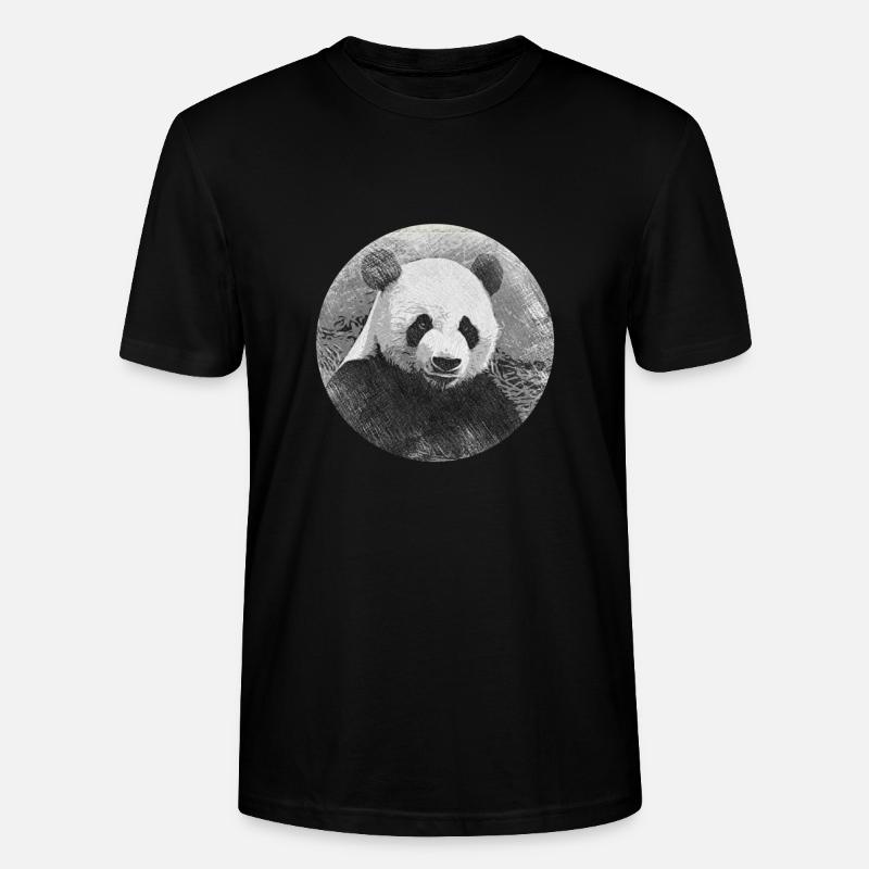 Panda - T-shirt bio CRAFTER Stanley Stella Unisexe - noir