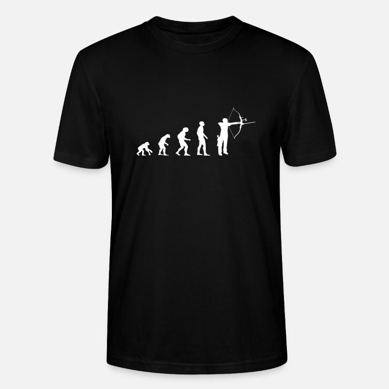 Evolutions Shirt Bogenschütze Bogenschiessen - Stanley/Stella Unisex Bio-T-Shirt CRAFTER - Schwarz