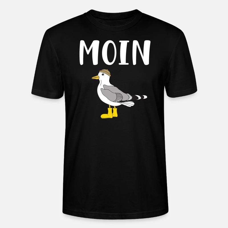 Moin Möwe - Stanley/Stella Unisex Bio-T-Shirt CRAFTER - Schwarz