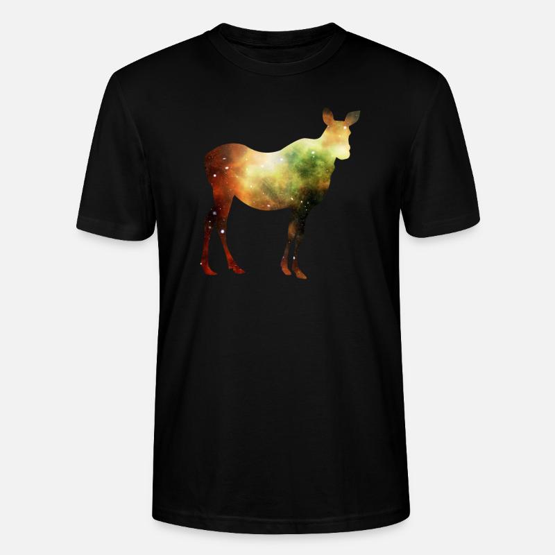 Étoiles de l’espace Moose - T-shirt bio CRAFTER Stanley Stella Unisexe - noir