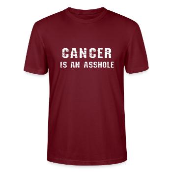 Trou du cancer - T-shirt bio CRAFTER Stanley Stella Unisexe - bordeaux - Devant - Alina (178cm) & Michal (187cm)