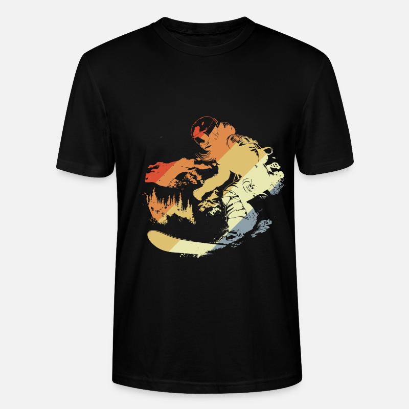 Snowboarder rétro - T-shirt bio CRAFTER Stanley Stella Unisexe - noir