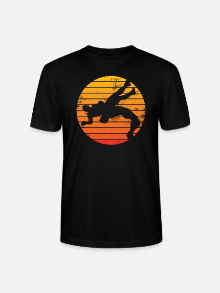 Retro wrestler - Stanley/Stella CRAFTER Unisex Organic T-Shirt - black