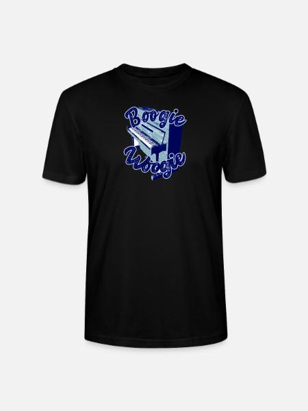 Boogie Woogie Piano Design - Stanley/Stella CRAFTER Unisex Organic T-Shirt - black