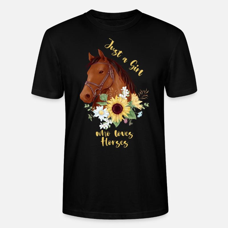 Pferd - Stanley/Stella Unisex Bio-T-Shirt CRAFTER - Schwarz