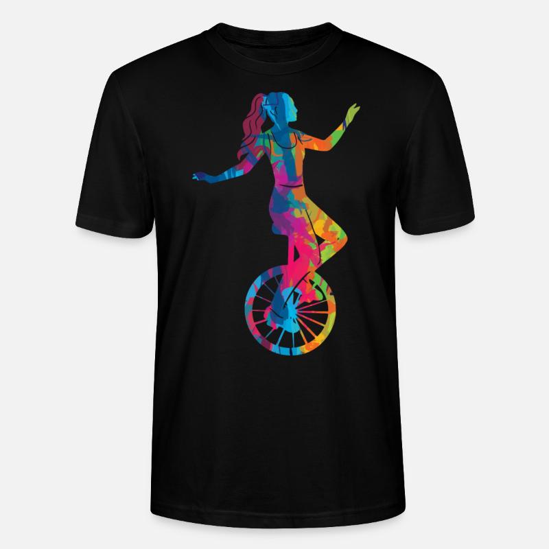 Einrad Einradfahrerin Einradfahrer Einradfahren - Stanley/Stella Unisex Bio-T-Shirt CRAFTER - Schwarz