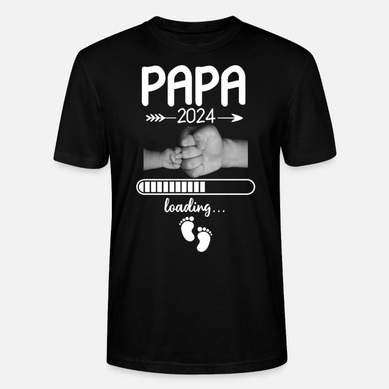 Papa 2024 Loading - Stanley/Stella Unisex Bio-T-Shirt CRAFTER - Schwarz