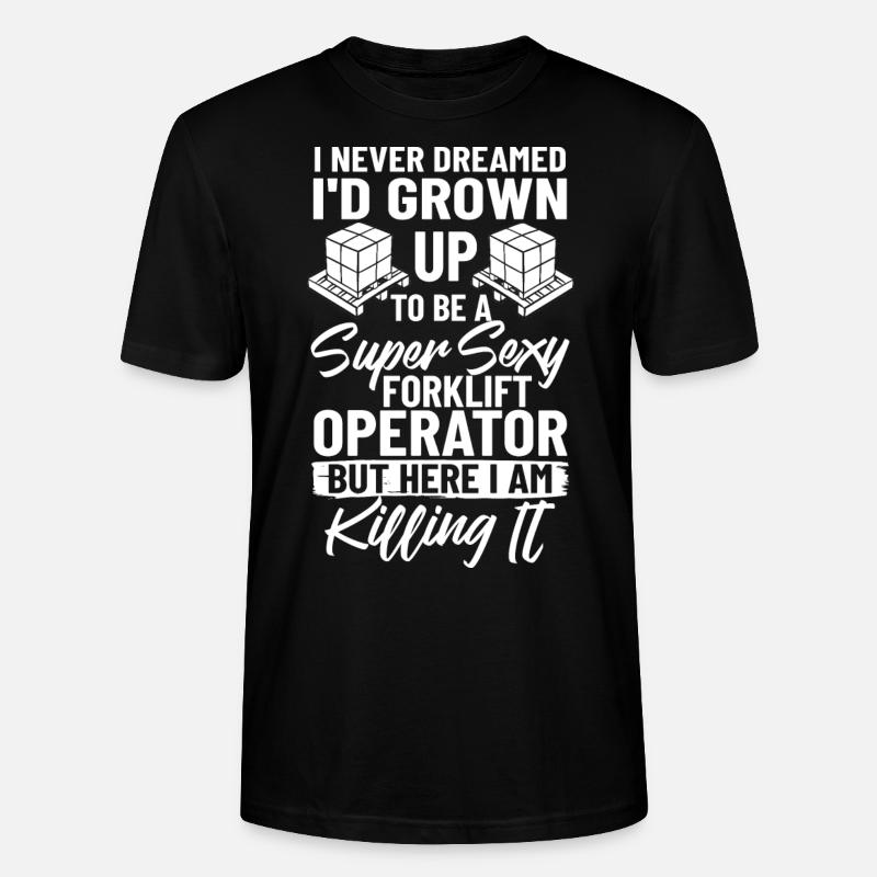 Conducteur de chariot élévateur Élévateur - T-shirt bio CRAFTER Stanley Stella Unisexe - noir