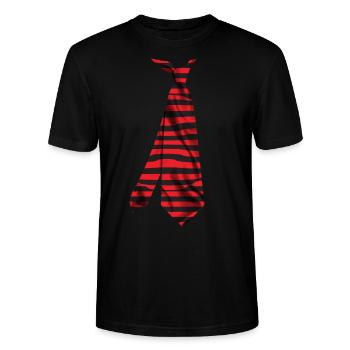 Krawatte Krawatte Krawatte Stropdas - Stanley/Stella Unisex Bio-T-Shirt CRAFTER - Schwarz - Vorne - Alina (178cm) & Michal (187cm)