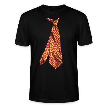 Stropdas Krawatte Krawatte Krawatte Corbata Krawatten - Stanley/Stella Unisex Bio-T-Shirt CRAFTER - Schwarz - Vorne - Alina (178cm) & Michal (187cm)