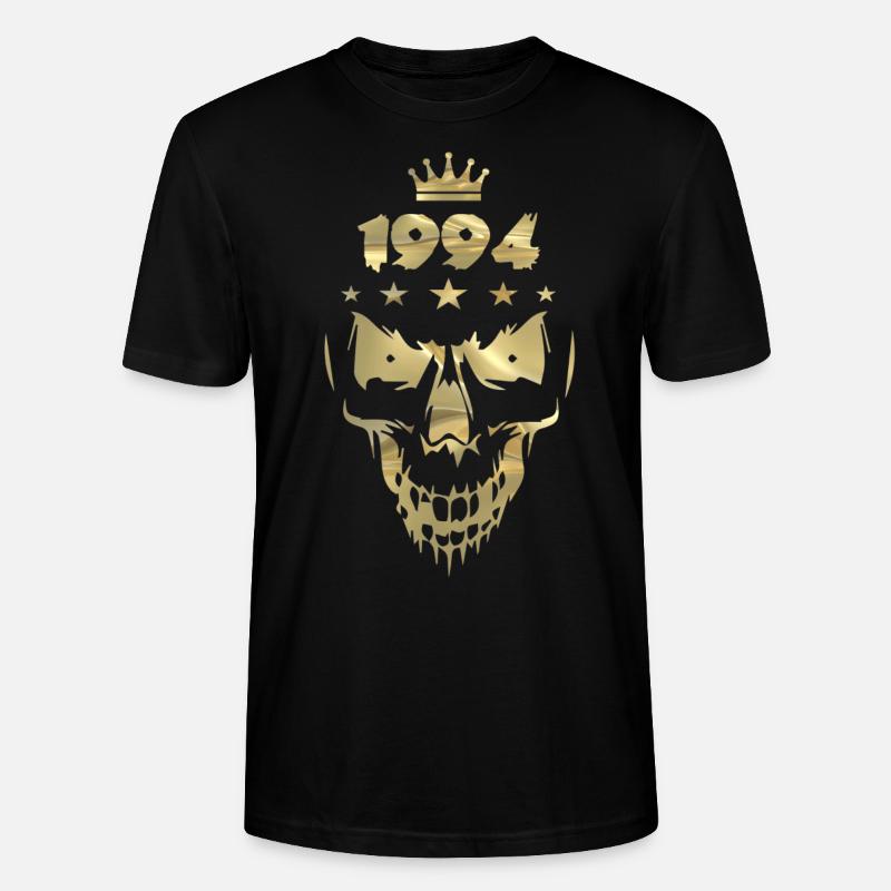 Skull Gold (1994) - T-shirt bio CRAFTER Stanley Stella Unisexe - noir