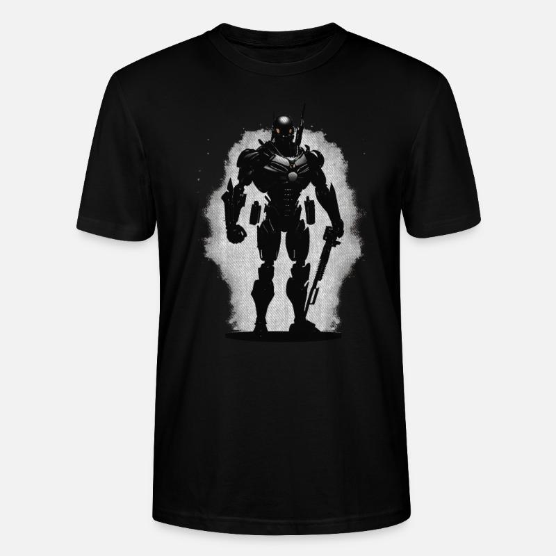 Roboter Krieger Robot - Stanley/Stella Unisex Bio-T-Shirt CRAFTER - Schwarz