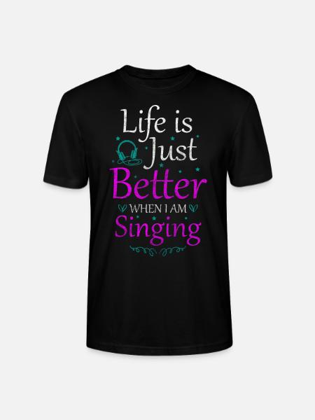 Singing Singer Voice Singing Microphone - Stanley/Stella CRAFTER Unisex Organic T-Shirt - black