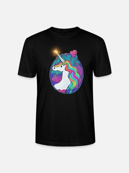 Emblème Licorne - T-shirt bio CRAFTER Stanley Stella Unisexe - noir