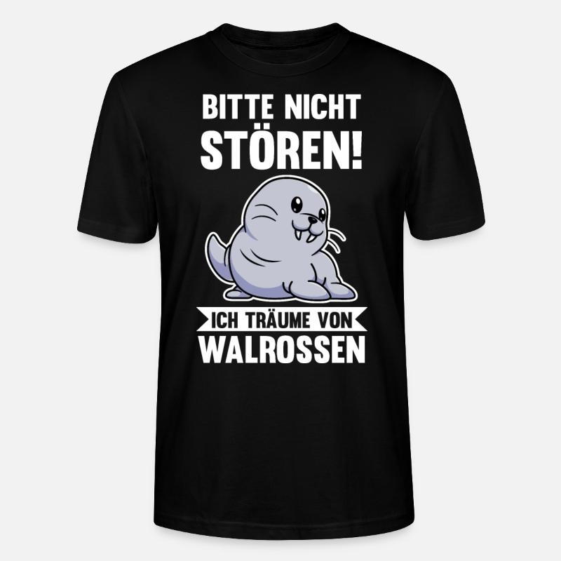 Walross - Stanley/Stella Unisex Bio-T-Shirt CRAFTER - Schwarz