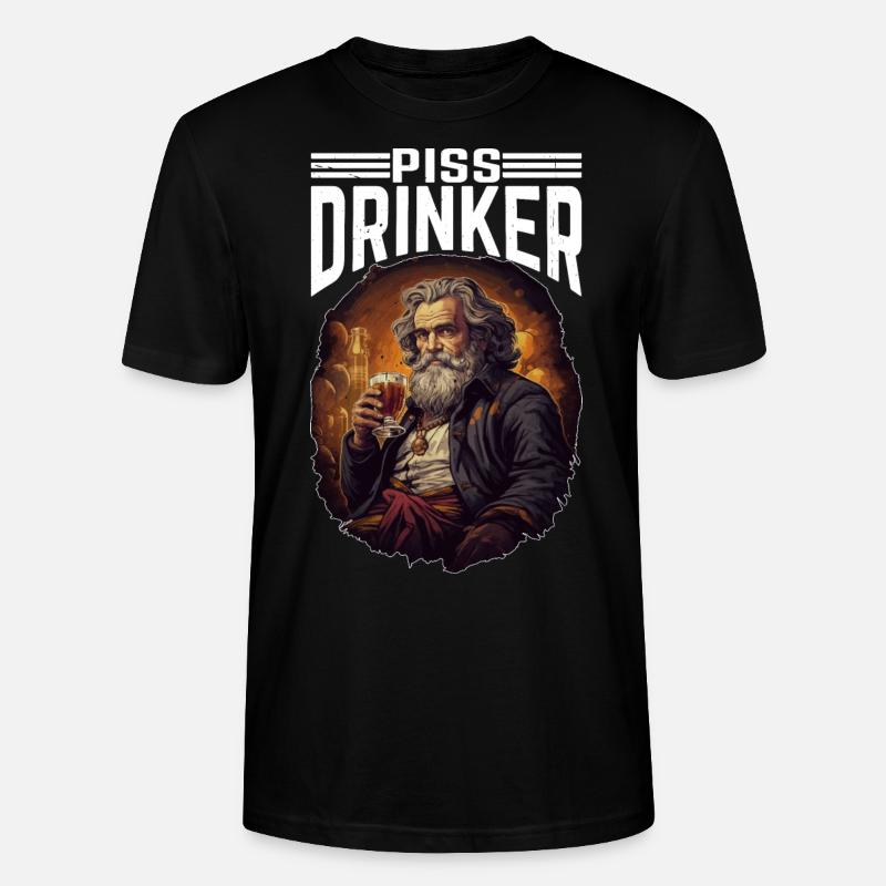 Piss Drinker 40 - Stanley/Stella Unisex Bio-T-Shirt CRAFTER - Schwarz