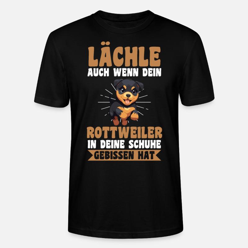 Hund Rottweiler - Stanley/Stella Unisex Bio-T-Shirt CRAFTER - Schwarz